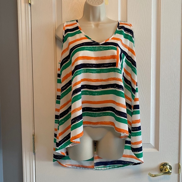 BUY 2 ITEMS & GET 1 FREE - My Story Hi-Lo Tank Top Sz L - Picture 1 of 4